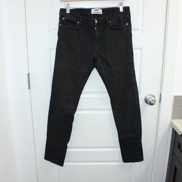 Acne Studios Denim Skin 5 Silver Blue (Black) Size 29 Skinny High Rise - Picture 2 of 6